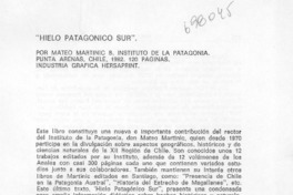 Hielo patagónico sur