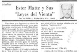 Ester Matte y sus "Leyes del viento"