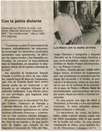 Con la patria distante