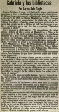 Gabriela y las bibliotecas