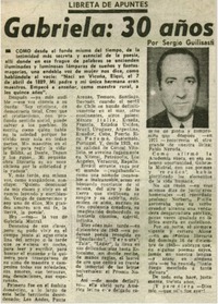 Gabriela: 30 años
