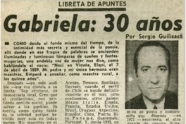 Gabriela: 30 años