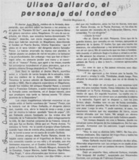 Ulises Gallardo, el personaje del fondeo