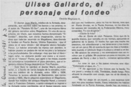 Ulises Gallardo, el personaje del fondeo