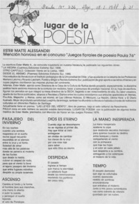 Ester Matte Alessandri.