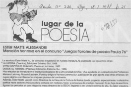 Ester Matte Alessandri.