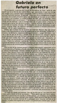 Gabriela en futuro perfecto