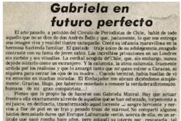 Gabriela en futuro perfecto