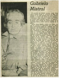 Gabriela MIstral.