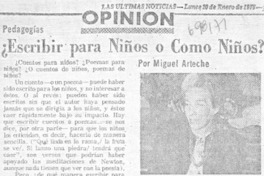 Escribir para niños o como niños?