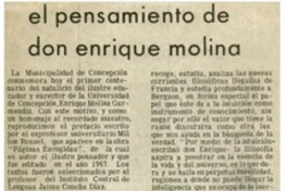 El pensamiento de don Enrique Molina