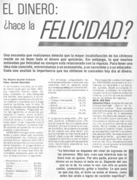 El dinero ¿hace la felicidad?: [entrevista]