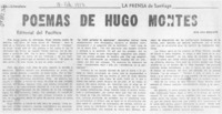 Poemas de Hugo Montes