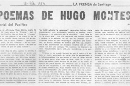 Poemas de Hugo Montes