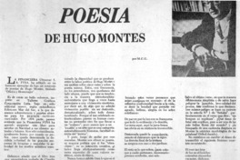 Poesía de Hugo Montes