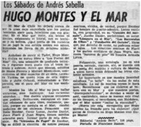 Hugo Montes y el mar