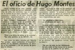 El oficio de Hugo Montes