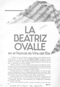 La Beatriz Ovalle.
