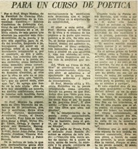 Para un curso de poética