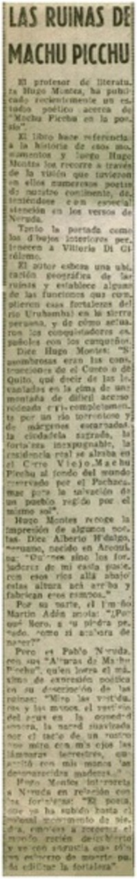 Las ruinas de Machu Picchu.