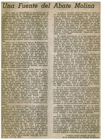 Una fuente del Abate Molina