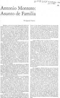 Antonio Montero, Asunto de familia