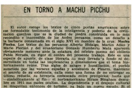 En torno a Machu Picchu