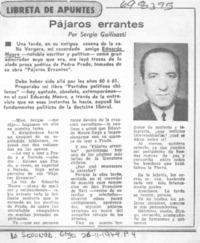 Pájaros errantes