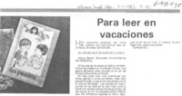 Para leer en vacaciones.