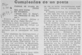 Cumpleaños de un poeta