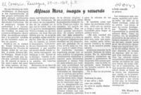 Alfonso Mora, imagen y recuerdo