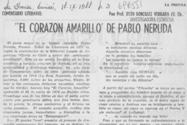 El corazón amarillo" de Pablo Neruda