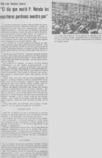 Con lanzamiento de obra póstuma recuerdan muerte de Pablo Neruda.