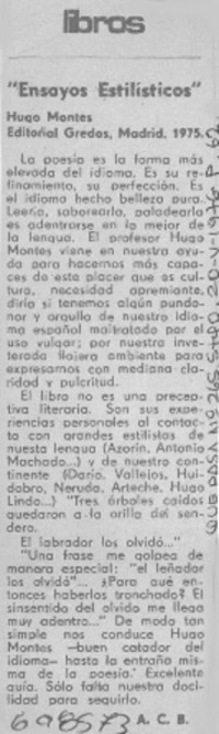 Ensayos estilísticos"