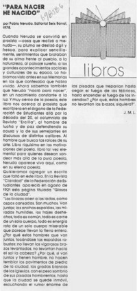 Para nacer he nacido"