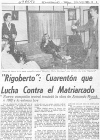 Rigoberto", cuarentón que lucha contra el matriarcado.