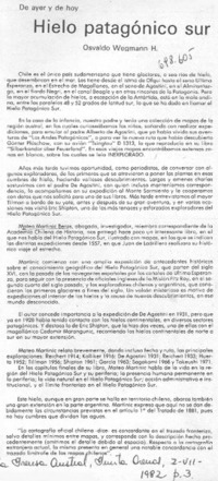 Hielo patagónico sur