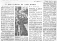 La nueva narrativa de Antonio Montero