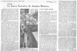 La nueva narrativa de Antonio Montero