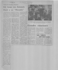 Del brazo con Armando Moock y su "Mocosita".