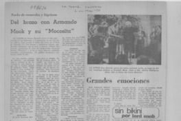 Del brazo con Armando Moock y su "Mocosita".