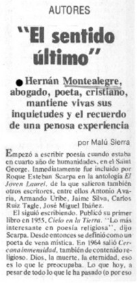 El sentido úlitmo": [entrevista]