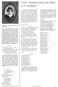 Carlos Mondaca, poeta del dolor o la amargura?