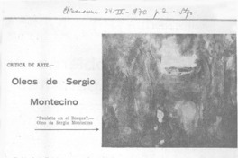 Oleos de Sergio Montecino