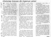 Historias breves de ingenuo amor
