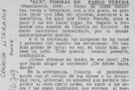"Aún", poemas de Pablo Neruda