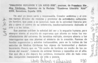 Diálogos humanos y un arco iris.