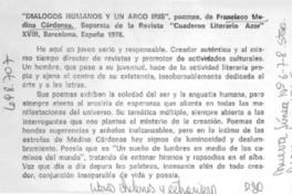 Diálogos humanos y un arco iris.