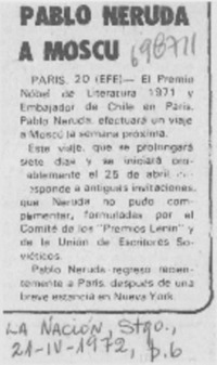 Pablo Neruda a Moscú.