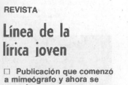Línea de la lírica joven.